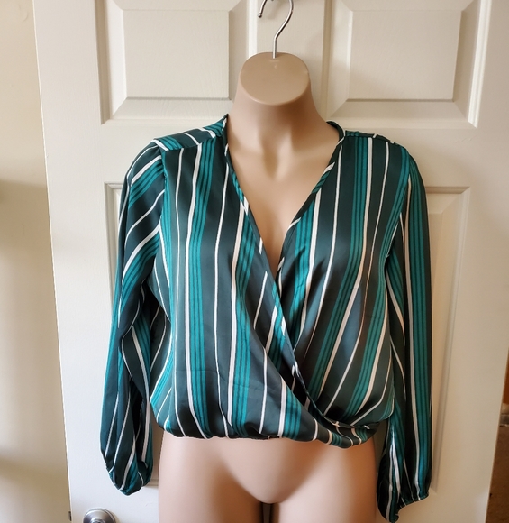 Rue + Tops - Rue + Faux Wrap Blouse